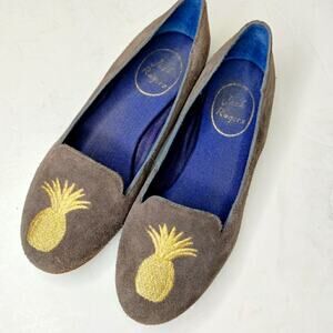 Jack Rogers Anice Suede Pineapple Flat, 5.5